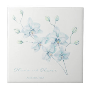 Soft Blue Orchid Tile
