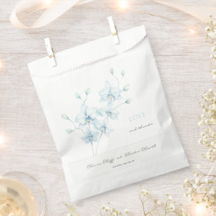 Soft Blue Orchid Wedding Favour Bags