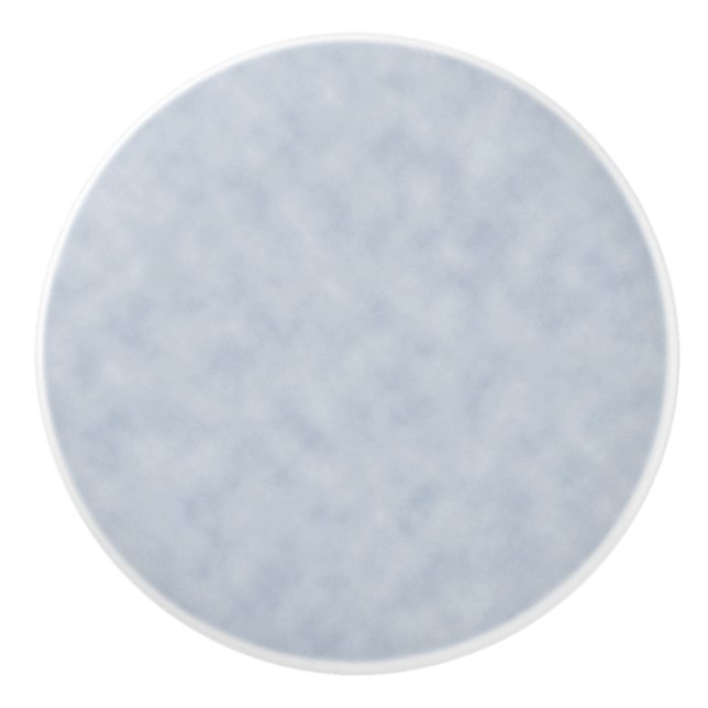 Soft Blue Parchment Look Ceramic Knob (Front)
