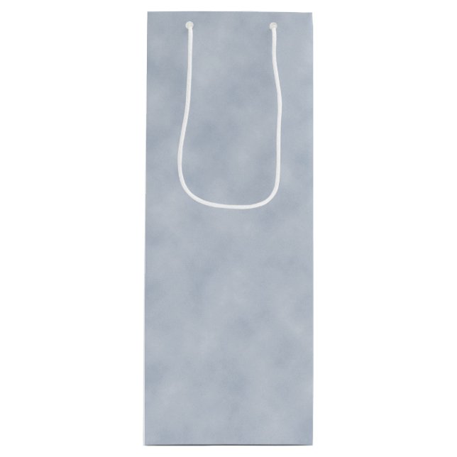 Soft Blue Parchment Look Wine Gift Bag (Front)