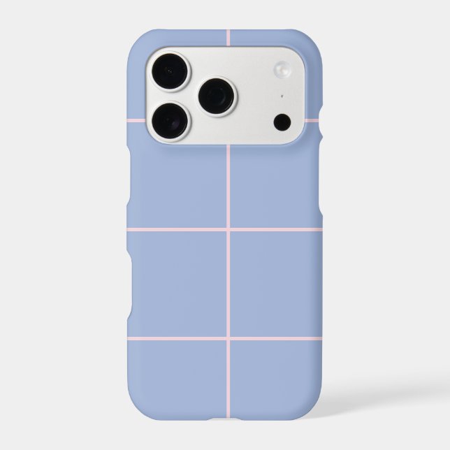 Soft Blue & Pink Grid Pattern (Back)