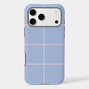 Soft Blue & Pink Grid Pattern