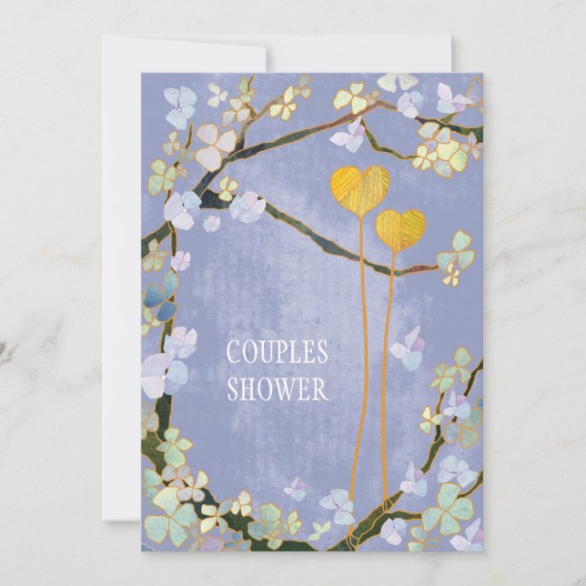 Soft Blue Spring Wedding Couples Shower Invitation (Front)