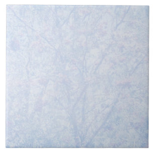 Soft Blue Tint Rowan Pattern Tile