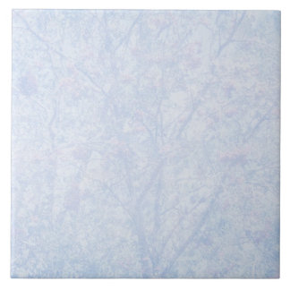 Soft Blue Tint Rowan Pattern Tile