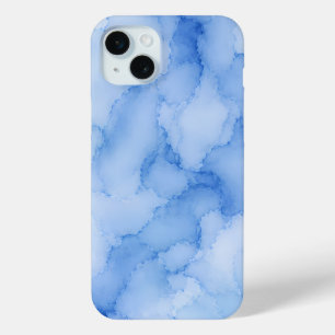 Soft Blue Watercolor Abstract iPhone 15 Mini Case