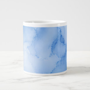 Soft Blue Watercolor Abstract Large Coffee Mug