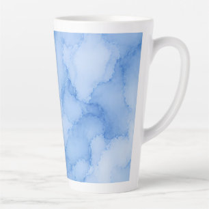 Soft Blue Watercolor Abstract Latte Mug