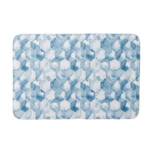 Soft Blue Watercolor Canotype Pattern Bath Mat
