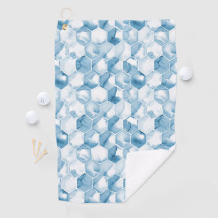 Soft Blue Watercolor Canotype Pattern Golf Towel