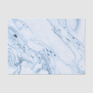 Soft Blue & White Marble Swirls Tissue Paper
