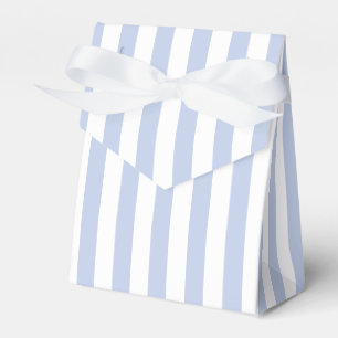 Soft Blue White Vertical Stripe Pattern Art Favour Box