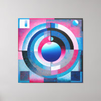 Soft Blues & Pinks: Retro Abstract Geometry Charm