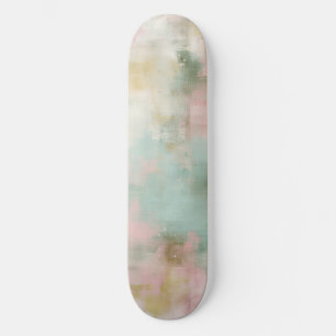 Soft Blush Abstract Watercolor Skateboard