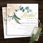 SOFT BLUSH FLORAL BUNCH WATERCOLOR BRIDAL SHOWER INVITATION<br><div class="desc">A perfect wedding collection for those looking for a soft blush feminine pastel elegant theme. The hand painted watercolour floral designs with touch of faux gold, provides just the perfect bling and adds a touch of glamour. Personalise it with your your name, your wedding date, and be sure to include...</div>