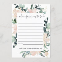 SOFT BLUSH FLORAL WATERCOLOR ADVICE BABY SHOWER