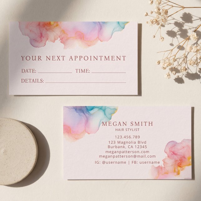 Soft Blush Ink Modern Appointment Card (Creator Uploaded)