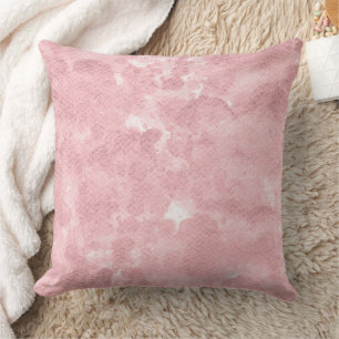Soft Blush Pink Abstract Watercolor Wash Cushion