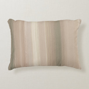 Soft Blush Pink Grey Mauve Abstract Stripe Decorative Cushion