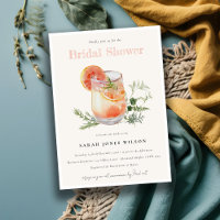 Soft Blush Pink Orange Cocktail Bridal Shower