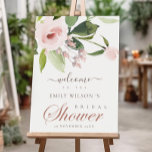 SOFT BLUSH PINK ROSE FLORAL BRIDAL SHOWER WELCOME POSTER<br><div class="desc">If you need any further customisation please feel free to message me on yellowfebstudio@gmail.com.</div>