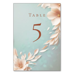 soft blush pink table number