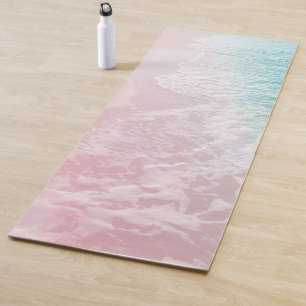 Soft Blush Pink Turquoise Ocean Dream #1 #water  Yoga Mat