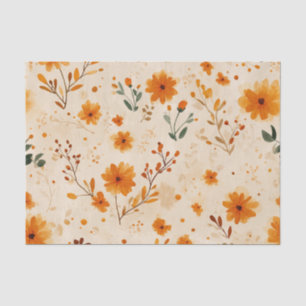 Soft Blush Pink Vintage Boho Wildflower Floral Tissue Paper