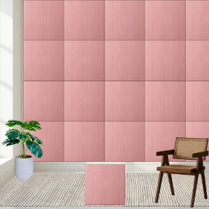 Soft Blush Pink Wood Texture Ceramic Tile