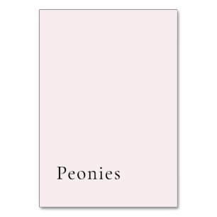 Soft Blush Plain Background Minimal Table Name  Number
