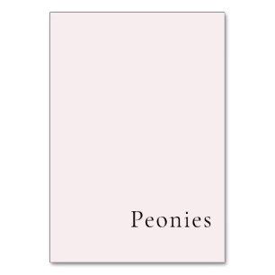 Soft Blush Plain Background Minimal Table Name  Number