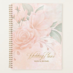 Soft Blush Roses Wedding ID828 Planner