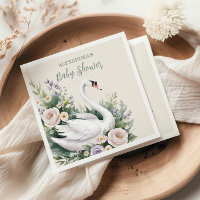 Soft Blush Swan Princess Baby Shower