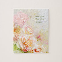 Soft Blush Watercolor Rose Floral