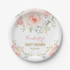 Soft Boho Blush Pink Gold Floral Baby Shower