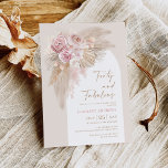 Soft Boho Pampas Grass Dried Flower 40th Birthday Invitation<br><div class="desc">These pampas grass and botanical blush floral invites are the perfect touch to your boho-themed 40th birthday. Personalise the invite with your details and if you want to further re-arrange the style and placement of the text,  please press the "Click to customise further" button.</div>