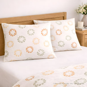 Soft Boho Pebble Circle Pattern Pillowcase