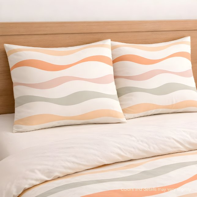 Soft Boho Wave Stripe Pattern Pillowcase (Creator Uploaded)