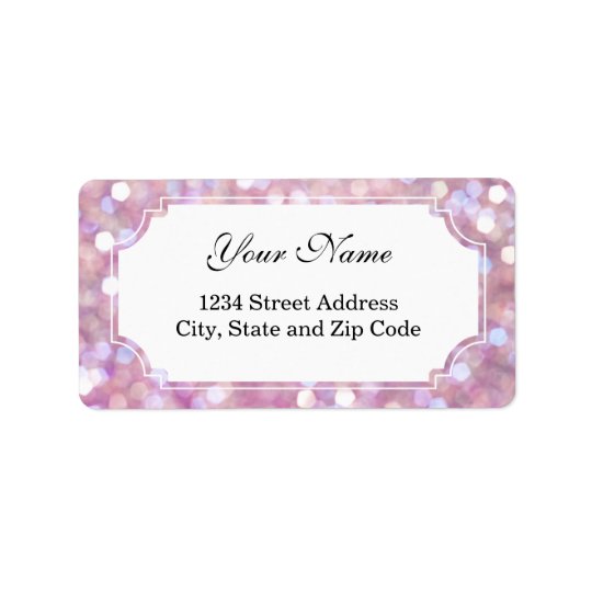 Soft Bokeh Glitter Sparkles Address Label