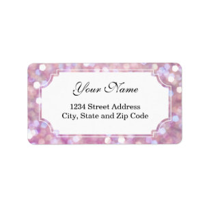 Soft Bokeh Glitter Sparkles Label