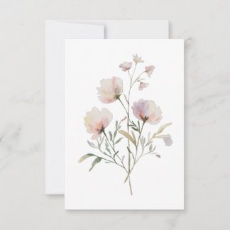 Soft Botanica Floral Thank You Card