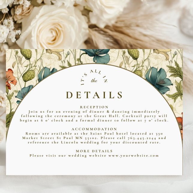 Soft Botanical Arch Garden Wedding Enclosure Card (Creator Uploaded)