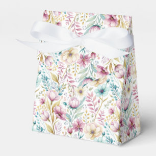 Soft Botanical Easter Flower Design Favour Box