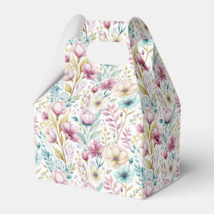 Soft Botanical Easter Flower Design Favour Box
