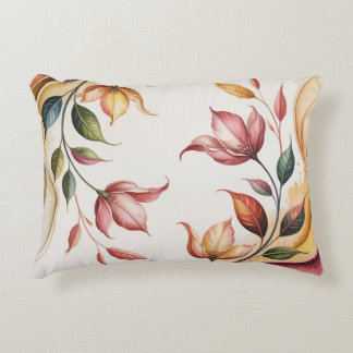Soft Botanical Floral Abstract Decorative Cushion