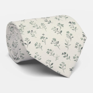 Soft Botanical Floral Elegant Minimalist Tie