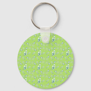 soft botanical key ring