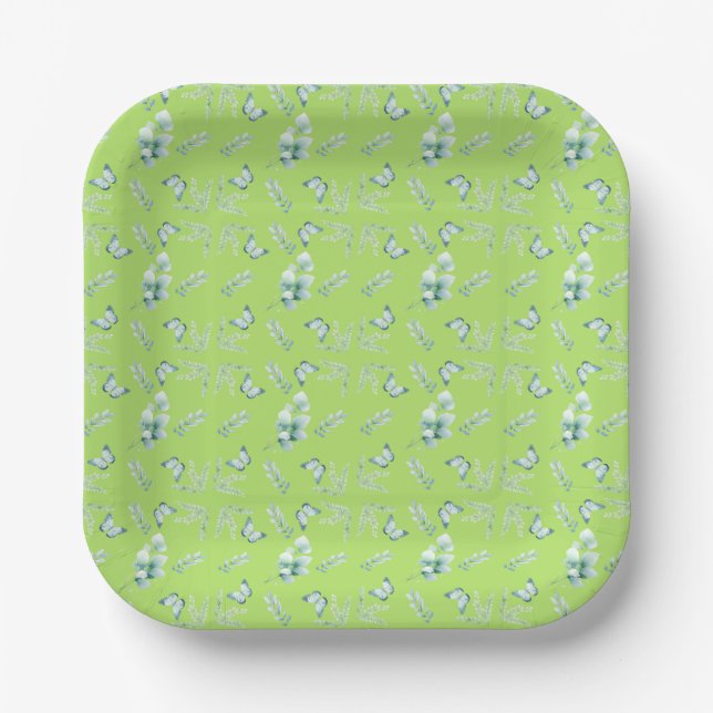 Soft botanical  paper plate (Front)