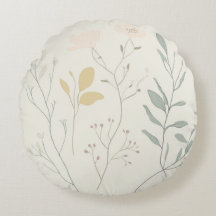 Soft Botanical Pillow - Minimal Pastel Floral