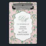 Soft Botanical Wedding  Mini Clipboard<br><div class="desc">Soft Botanical Wedding Clipboard – Custom Floral Monogram Planner Board for Bride, Organiser, or Ceremony Prep Keep your wedding details beautifully organised with this Soft Botanical Wedding Clipboard, featuring romantic watercolor florals and a custom monogram design. Perfect for brides, wedding planners, or day-of coordinators who want elegance and function in...</div>
